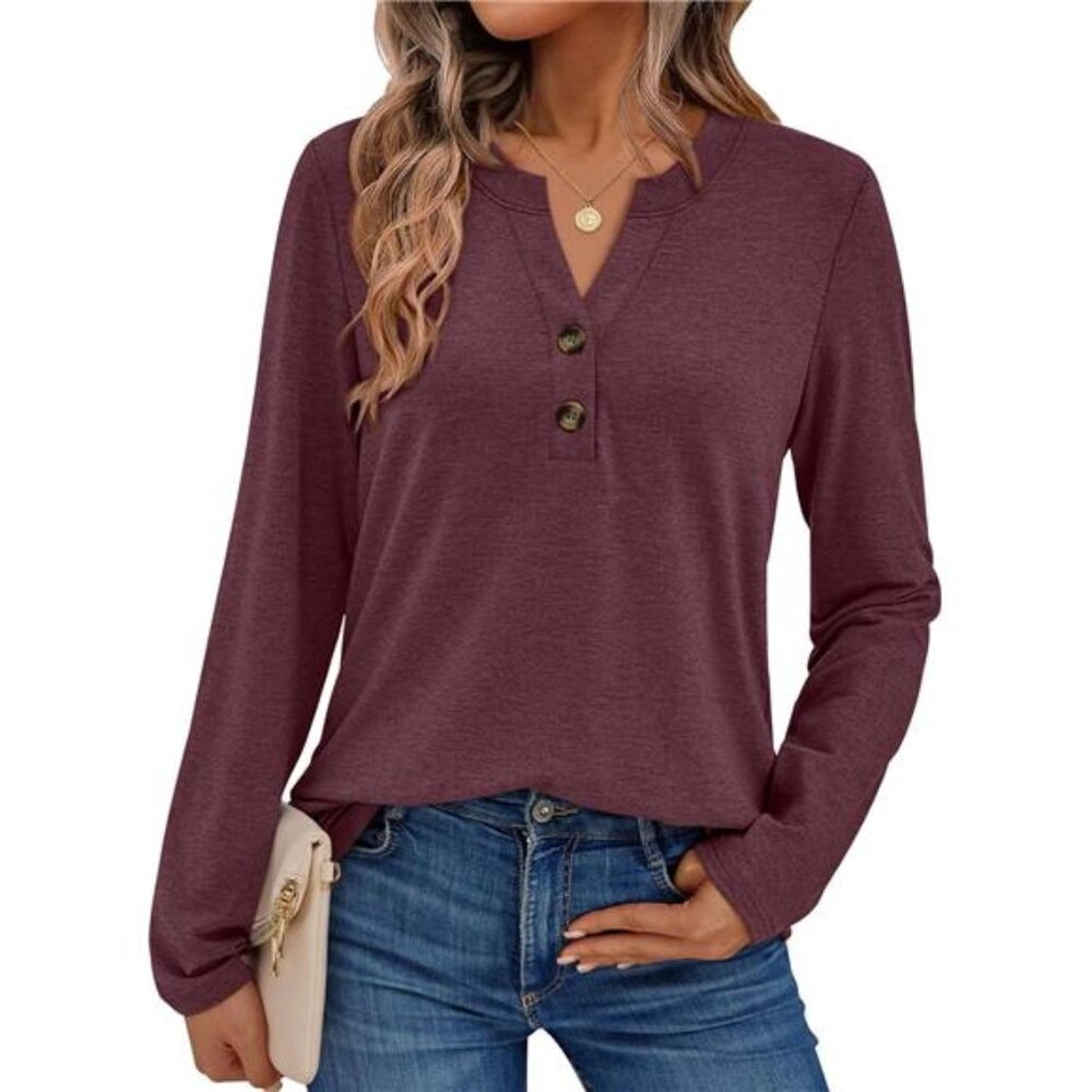 AUTOMET Women's Long Sleeve Shirts 2025 Fall Fashion Dressy Casual Tops Trendy